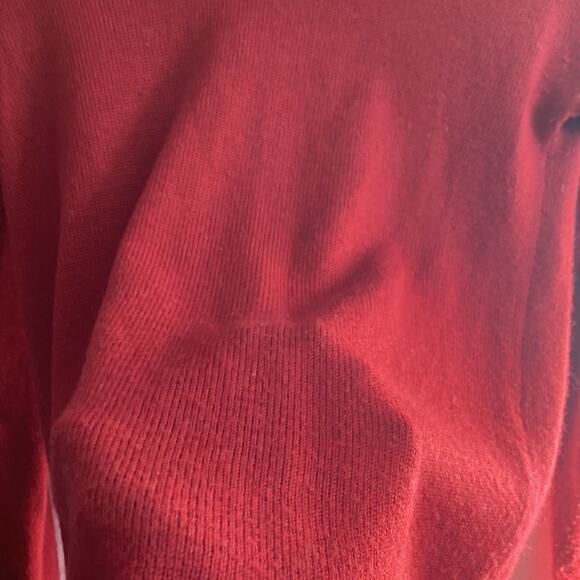 Calvin Klein Jeans V Neck Marino Wool Sweater Women's Pullover Basic Preppy XS - Picture 5 of 7